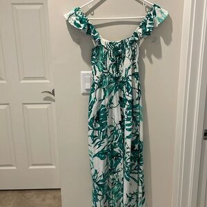 Boho Me maxi dress palm print Sundress size small